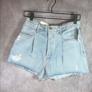 Citizens of Humanity NWT sz 27 Franca Baggy Light Blue Denim Short Button Fly